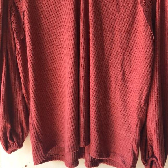 Maurice Long Sleeve Blouse Red/Orange NWT XL - Picture 7 of 10